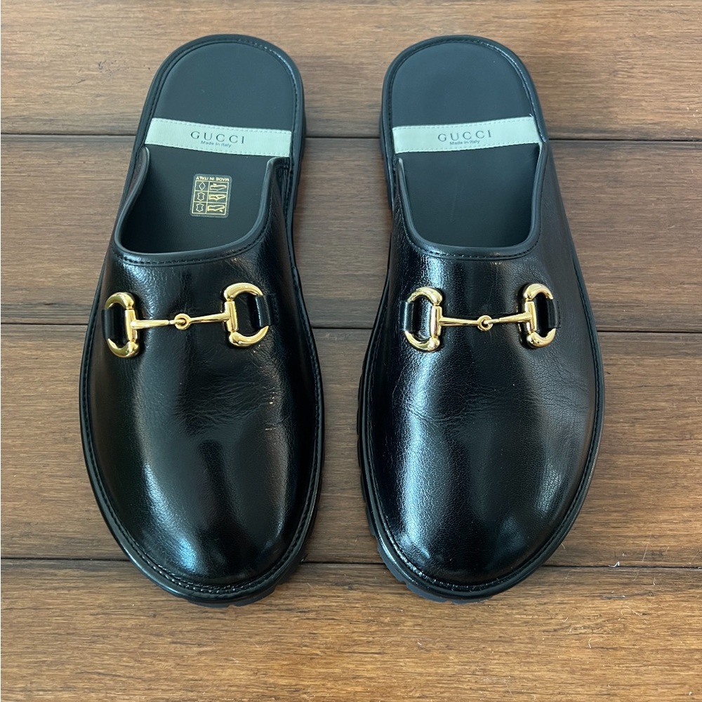 Gucci slide loafer style shoe